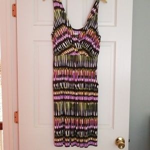 Patterned Anthropologie dress